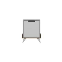 naktinis staliukas 35 x 35 - Naktinis staliukas Kalune Design Monzana, baltas/rudas - 2 nuotrauka