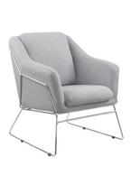 Fotelis Halmar Soft Light Grey, 76x69x81 cm