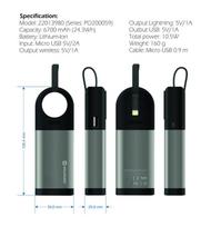 power bank wireless - Swissten 2in1 Apple Watch MFi Power Bank 6700 mAh - 5 nuotrauka