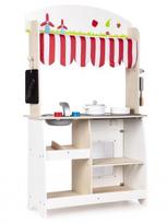 lavinamasis dvipusis - EcoToys Wooden Kitchen Shop Stall With Extras - 3 nuotrauka