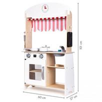 lavinamasis dvipusis - EcoToys Wooden Kitchen Shop Stall With Extras - 6 nuotrauka