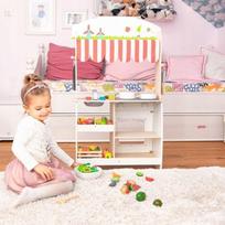 lavinamasis dvipusis - EcoToys Wooden Kitchen Shop Stall With Extras - 8 nuotrauka