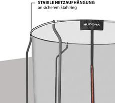 tinklas batutai - Batutas Hudora First Trampoline 400V, 400 cm, su tinklu - 6 nuotrauka