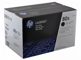 hp laserjet pro mfp kasetes - Toneris HP 80X juodas 2pack | 2x6800psl | LJ Pro 400 M401/MFP M425 - 2 nuotrauka