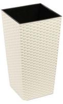 Vazonas Lamela Finezja Rattan Flower Pot Beige 40x40x75cm