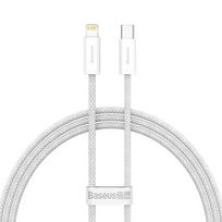 adapteriai is usb c i usb - Greito įkrovimo ir duomenų kabelis Baseus C tipas-iP 20W 1m, baltas - 1 nuotrauka