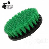 Premium klasės šepetys Drill Brush by Kornely suktuvams - vidutiniškai kietas, žalias, 13 cm