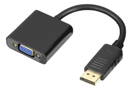 DELTACO VGA - DisplayPort, 1080p 60Hz, 0.2m, juodas / DP-VGA7-K / 00110027