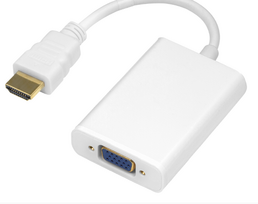 DELTACO 1920x1080 60Hz, 0,2 m, baltas / HDMI-VGA8-K / 00100029