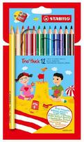 Stabilo Trio Thick Pencils With Sharpener 12pcs