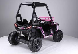 vaikiskas buggy - LEAN Toys Buggy JS360-1, juoda/rožinė - 4 nuotrauka