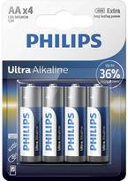 elementai aa - Philips Ultra Alkaline AA 4x - 1 nuotrauka