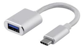 laidas usb a usb c 1m - Deltaco USB-C, USB-A, 0.1m, sidabrinis / USBC-1276 - 1 nuotrauka
