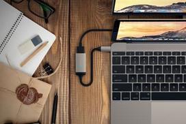 hdmi type c laidas - Satechi Type-C į 4K HDMI Adapter, space gray - 4 nuotrauka
