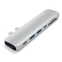 satechi usb c - Satechi Type-C Pro Hub with 4K HDMI, sidabrinės sp. - 2 nuotrauka
