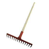 senukai greblys - 14 lenktų dantų grėblys su mediu kotu Vagner SDH HG1226-14 - 2 nuotrauka