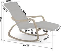 poilsio kreslas - Supamasis krėslas Sofotel Suzi, pilkas, 136 cm x 67 cm x 93 cm - 6 nuotrauka