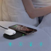 18w ikroviklis - Greitasis bevielis dviejų telefonų įkroviklis CHOETECH, 18W - 5 nuotrauka