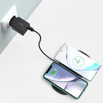 18w ikroviklis - Greitasis bevielis dviejų telefonų įkroviklis CHOETECH, 18W - 9 nuotrauka