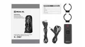 koloneles nesiojamis - Belaidė kolonėlė REAL-EL X-787, juoda, 80 W - 7 nuotrauka
