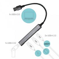 10 usb sakotuvas - I-TEC USB 3.0 Metal HUB 4 Port passive - 3 nuotrauka