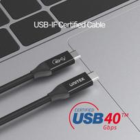 usb c 100w laidas - UNITEK C14100BK-0.8M - 4 nuotrauka