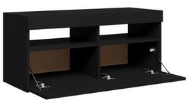 tv staliukas su apsvietimu - TV staliukas VLX LED 804383, juodas, 900 mm x 350 mm x 400 mm - 4 nuotrauka