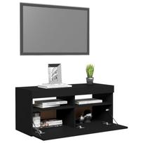 tv staliukas su apsvietimu - TV staliukas VLX LED 804383, juodas, 900 mm x 350 mm x 400 mm - 5 nuotrauka
