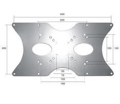 televizoriaus laikiklis adapteris - NEWSTAR VESA CONVERSION PLATE - VESA 75/100 - 200X100, 200X200, 400X200 - SILVER - 2 nuotrauka