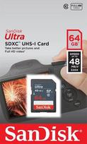 sandisk ultra 64gb - Atminties kortelė SanDisk Ultra SDHC 64GB CL10 UHS1, Iki 48MBs - 1 nuotrauka