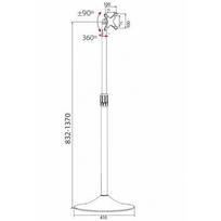 plazma - Stovas Techly skirtas TV LCD/LED/Plazma 13''-27'' VESA pivot reguliuojamas - 3 nuotrauka