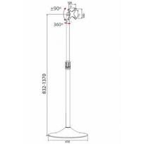 plazma - Stovas Techly skirtas TV LCD/LED/Plazma 13''-27'' VESA pivot reguliuojamas - 4 nuotrauka