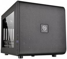 micro tower - THERMALTAKE Core V21 Micro ATX Tower black I/O Port 2xUSB3.0 1xHD Audio Side window 5 expansion slots cases be stacked - 2 nuotrauka