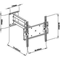 lcd stovas - Televizoriaus laikiklis LCD TV ART AR-20B | Juodas| 32-50'' | 80kg - 6 nuotrauka