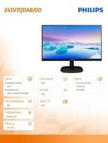 60hz monitorius 1920 1080 - Philips 243V7QDAB/00 - 5 nuotrauka