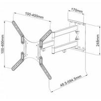 sieninis tv stovas - Techly TV LCD/LED/PDP 23-55'' 45 kg VESA juodas - 4 nuotrauka
