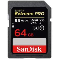 sandisk extreme pro 64gb - Sandisk Extreme PRO SDXC 64GB 95MB/s V30 UHS-I U3 - 4 nuotrauka