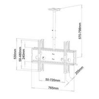plazma - ART double ceiling bracket for TV LED/LCD/PLAZMA AR-21D 30-65'' 57-80cm - 2 nuotrauka