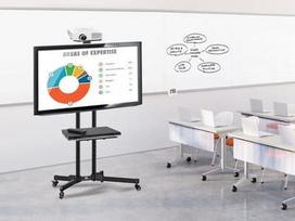 mobilus tv stovas - Maclean MC-661 TV Mobile Floor Stand Plasma/LCD TV Trolley w/ Mounting Bracket - 4 nuotrauka