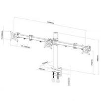 monitor 20 - Monitoriaus laikiklis ART-03A for 3xLCD MONITOR 13-20'' 3x6KG - 2 nuotrauka