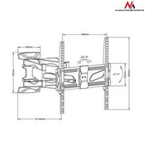 sieninis tv stovas - Maclean MC-781 Universal Wall Mount for TV 26-70'' 45kg max vesa 400x400 - 6 nuotrauka