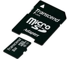 Atminties kortelė Transcend microSDHC 8GB CL10 UHS1 + Adapteris