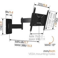 televizoriaus stovas laikiklsi tv stovas - Vogels MA2040  and #226;€“ Full-Motion TV Wall Mount 75 x 75,100 x 100,20 mm - 4 nuotrauka