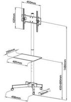 plazma - Techly stumdomas stovas LCD / LED / plazma TV 23 '' - 55 '' 25 kg VESA pasukama - 3 nuotrauka