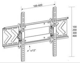 televizorius 85 - TV wallmount Libox BERLIN LB-120 | 37''-70'' - 2 nuotrauka