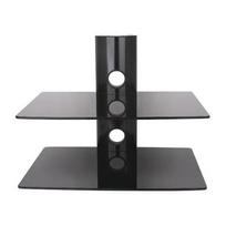 dvd stovas - ART Wall Double Shelf D-50N 20KG to DVD/TUNER black - 1 nuotrauka