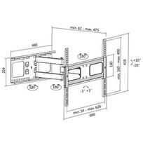 tv laikiklus - LOGILINK -  TV wall mount, 37-70'', max. 50 kg - 2 nuotrauka