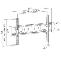 sieninis tv stovas - LOGILINK -  TV wall mount, max. 50 kg - 2 nuotrauka