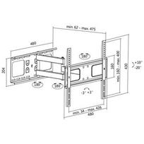 televizorius 55” - LOGILINK -  TV wall mount, 32-55'', max. 50 kg - 2 nuotrauka