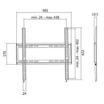 televizorius 55” - LOGILINK -  TV wall mount, fix, 32 - 55'', max. 35 kg - 2 nuotrauka